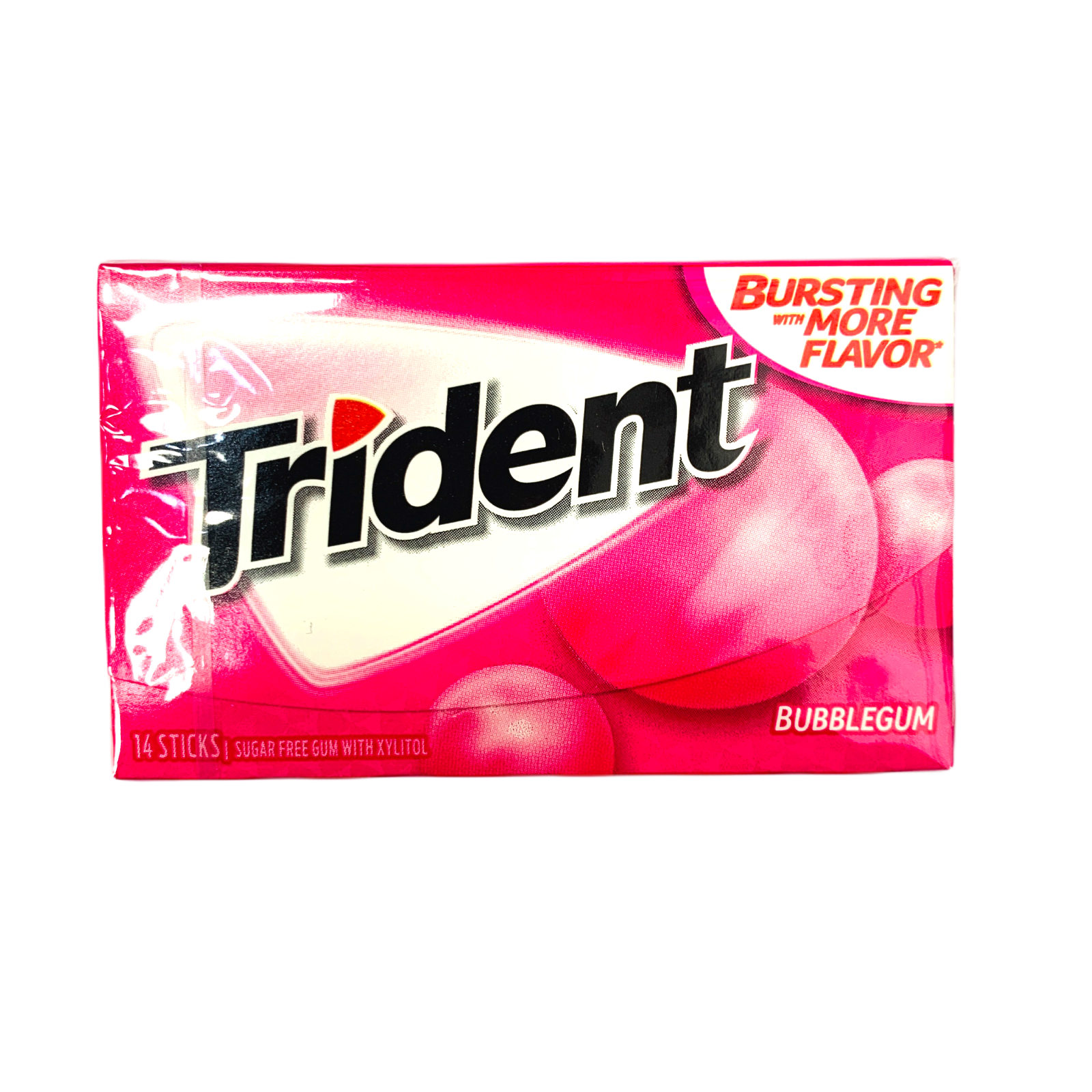 Trident Bubblegum Sugar Free Gum 14 Sticks Best Before Date 25 01 202