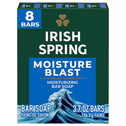 Irish Spring Icy Blast Deodorant Soap Bar 838.4g (8 x 104.8g)