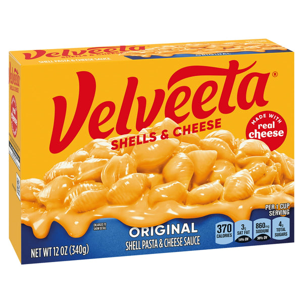 Velveeta Shells & Cheese Original Shell Pasta & Cheese Sauce 340g (Best Before Date 14/11/2024)