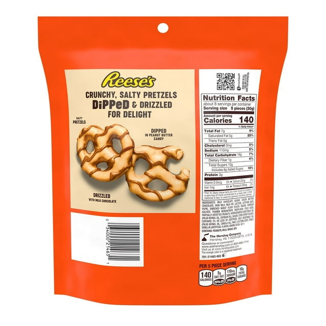 Reese's Dipped Pretzels 240g (Best Before Date 01/2025)- Hardened Inside