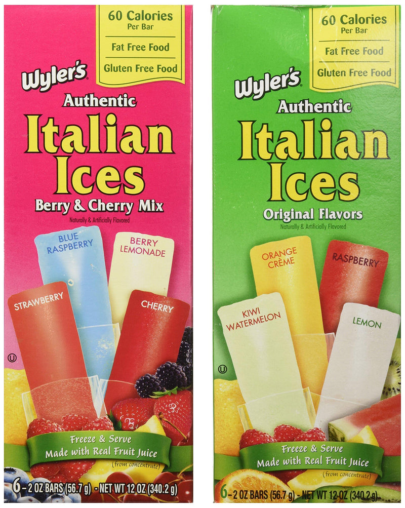 Wyler's Authentic Italian Ices Freeze and Serve Bars 340.2g ( Best Before Date 08/2024)