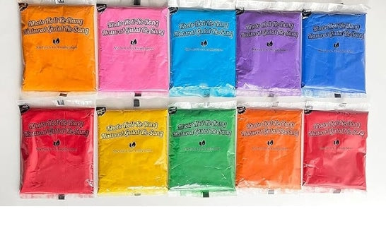 Wild Colours Premium Holi Colours - 10x100g (1kg) - Non-Toxic & Skin Friendly