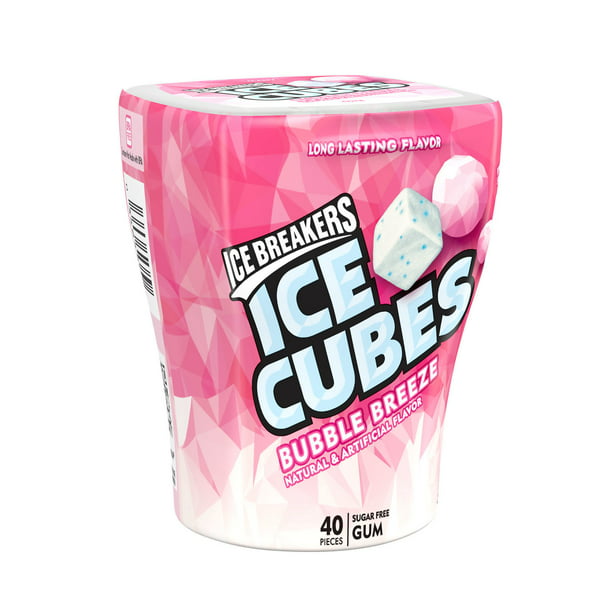 Ice Breakers Ice Cubes Bubble Breeze Sugar Free Gum 40 Pcs