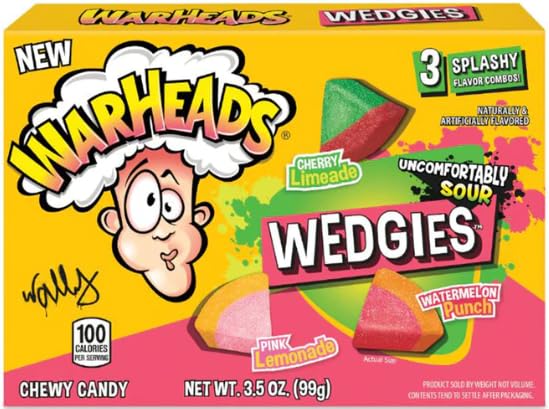 Warheads Uncomfortably Sour Wedgies 3 Splashy Theatre Box 99g