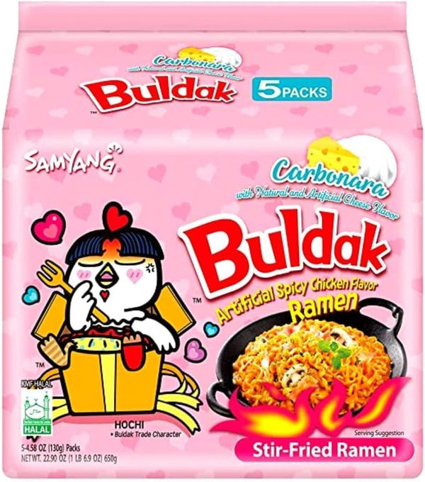 Samyang Carbonara Flavour Buldak Hot Chicken Flavor Ramen( 5 pack)