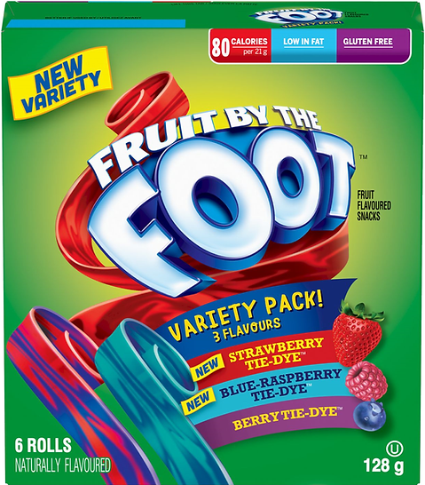 Fruit by the Foot Variety Pack Fruit Flavoured Snacks 128g  [Canadian] (Best Before Date 22/10/2024)