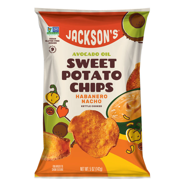 Jackson's Avocado Oil Habanero Nacho Sweet Potato Chips 142g (Best Before Date 27/11/2024)