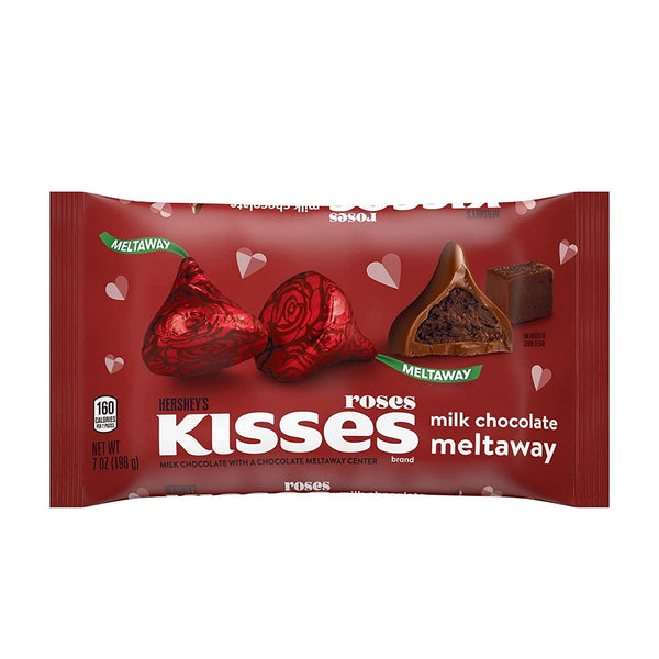 Hershey's Kisses Roses Milk Chocolate meltaway Candy 255g (Best Before Date End 03/2025)