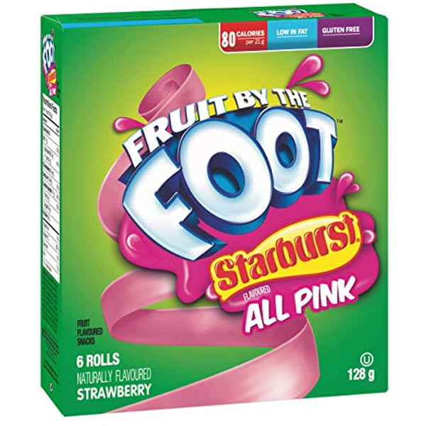 Fruit By The Foot Starburst All Pink Fruit Flavoured Snacks 128g [Canadian] (Best Before Date 01/11/2024)