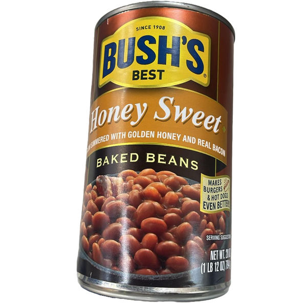 Bush's Best Baked Beans Honey Sweet (with Golden Honey and Real Bacon 28 oz (Pack of 1)