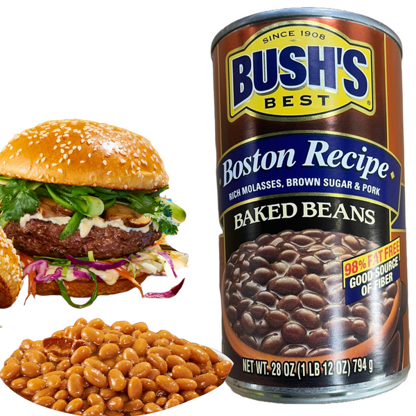 Bush's Best Baked Beans with Boston Recipe Rich Molasses, Brown Sugar & Pork 28 oz (Pack of 1)