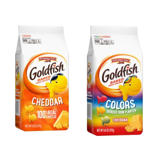 Pepperidge Farm Goldfish Baked Snack Crackers, Variety Pack with Cheddar and Colour Flavours | 2 Pack