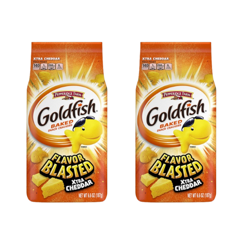 Pepperidge Farm Goldfish Baked Snack Crackers Blasted extra Cheddar 2 Pack