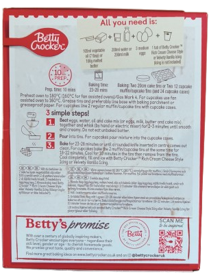 Betty Crocker (EU) Red Velvet Cake Mix 425g