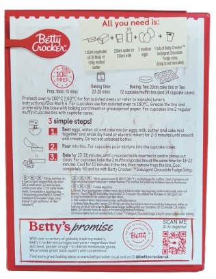 Betty Crocker (EU) Devil's Food Cake Mix 425g