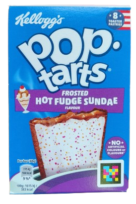 Kellogg's Pop-Tarts Frosted Hot Fudge Sundae - 8 Pack - Toaster Pastries 384g