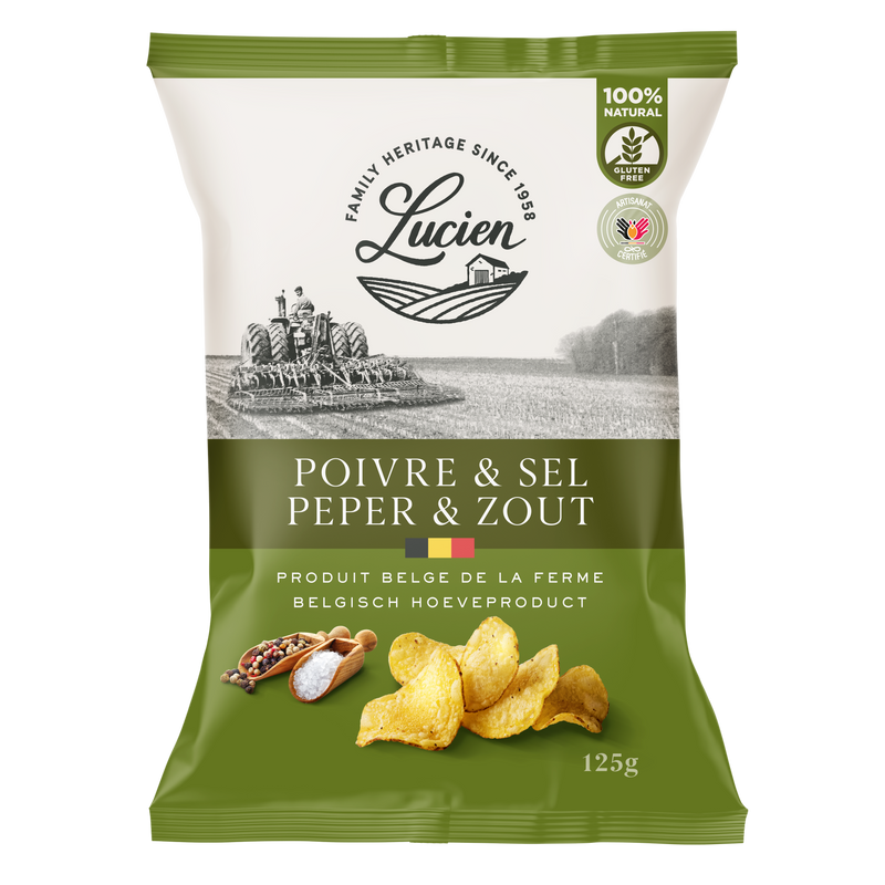 Lucien Pepper & Salt Chips 125g