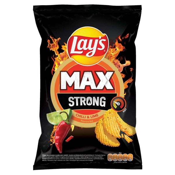 Lay's Max Strong Chilli & Lime Flavoured Potato Chips 120g