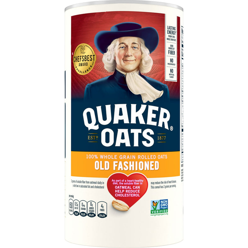 Quaker Oats Old Fashioned 100% Whole Grain Oats 510g (Best Before Date 28/01/2025)