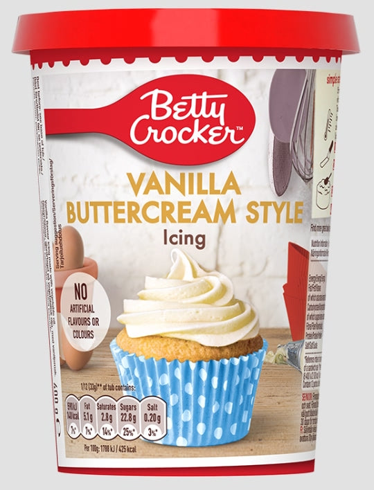 Betty Crocker (EU) Vanilla Buttercream Style Icing 400g