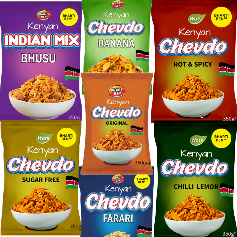 Bharti Ben Kenyan Chevdo (Bombay Mix) 350g | Choose From 7 Flavours