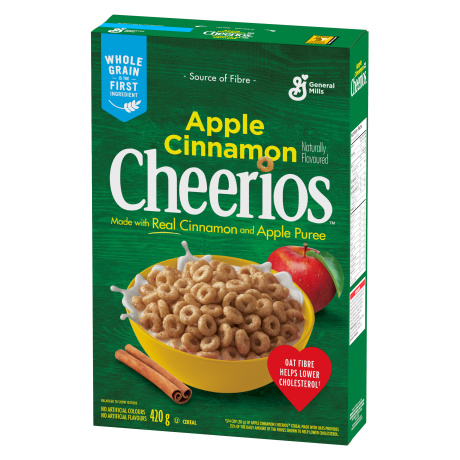 General Mills Apple Cinnamon Cheerios Cereal 420g [Canadian](Best Before Date 06/02/2025)