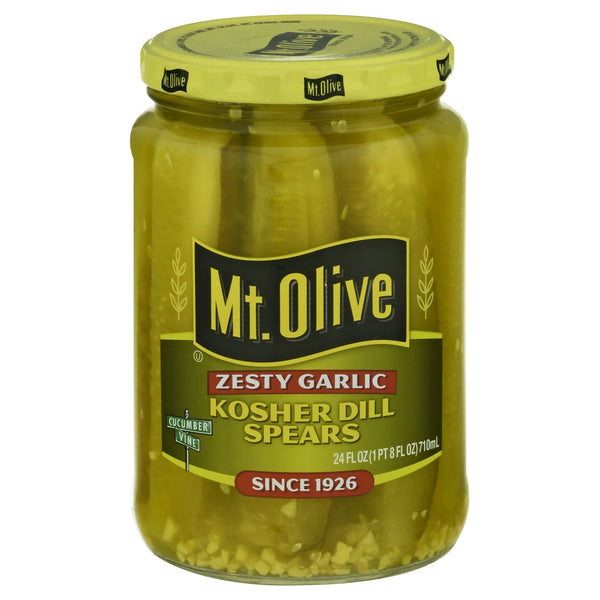 Mt. Olive Zesty Garlic Kosher Pickle Spears 710ml