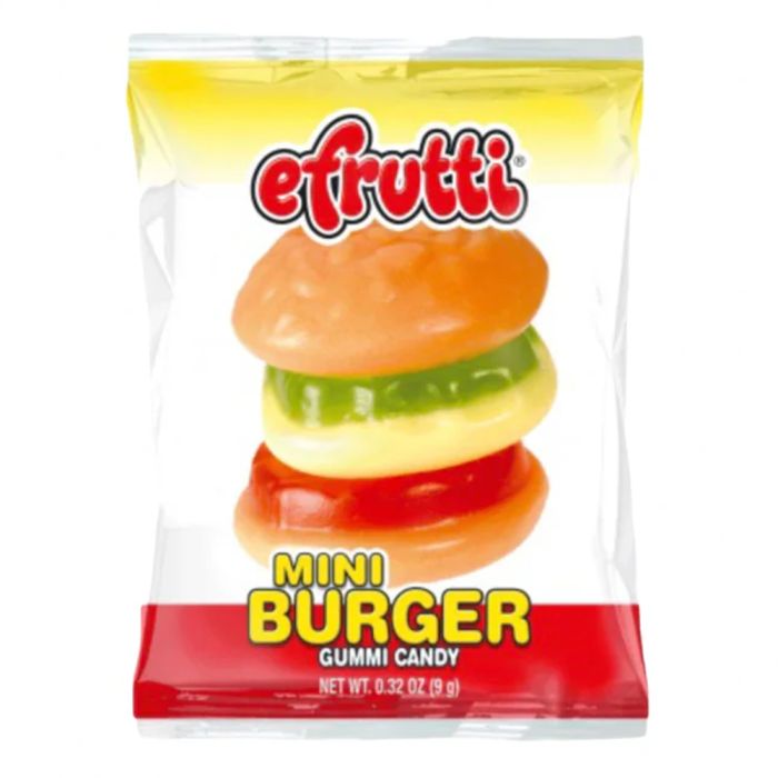 Efrutti Gummi Mini Burgers Individually Wrapped 101pcs