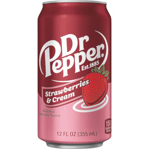 Dr Pepper Strawberry & Cream Flavoured Soda 355ml