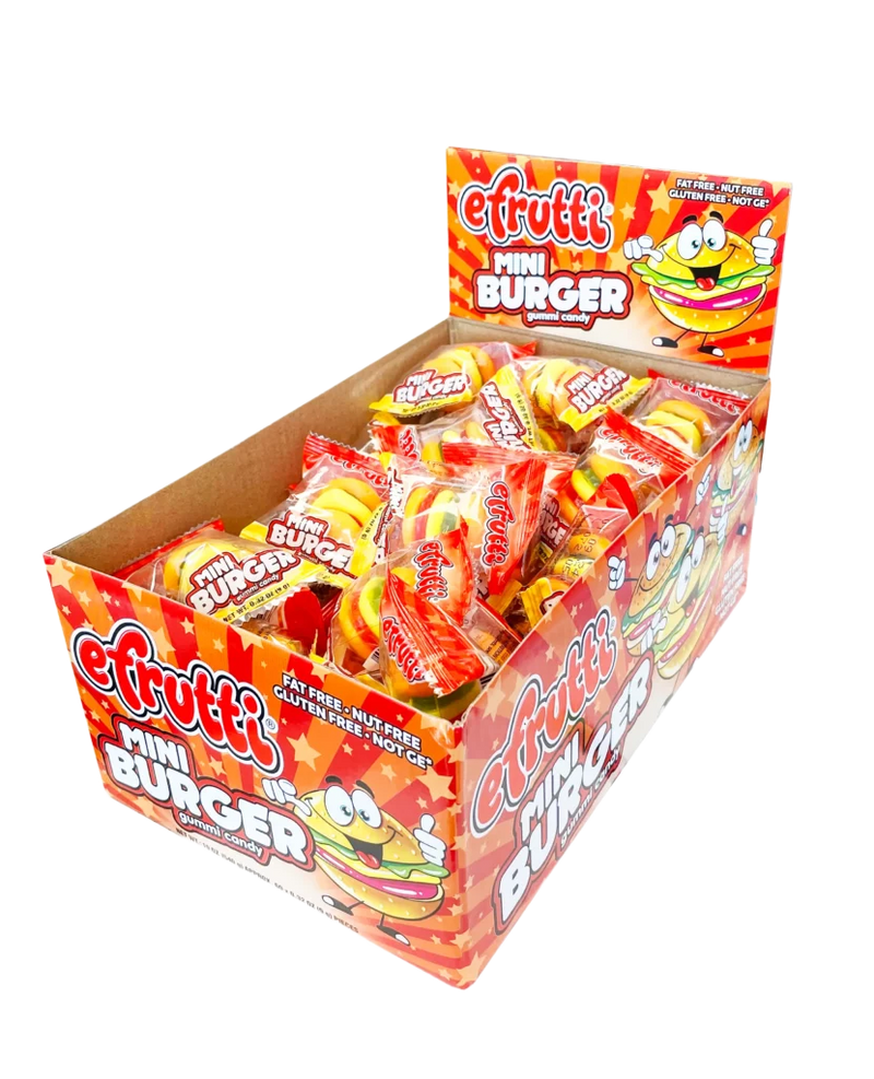 Efrutti Gummi Mini Burgers Individually Wrapped 101pcs