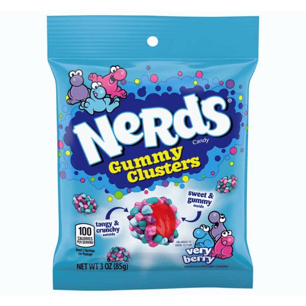 Nerds Gummy Clusters Very Berry Candy Peg Bag 85g