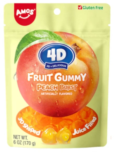 Amos 4D Fruit Gummy Peach Burst - 170g