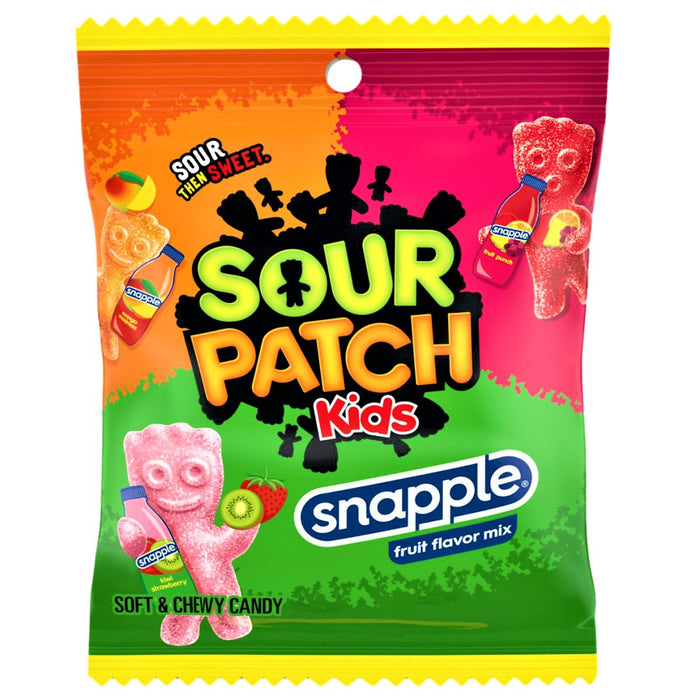 Sour Patch Kids Snapple Soft & Chewy Candy Peg Bag 102g