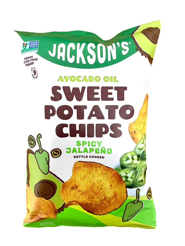 Jackson's Avocado Oil Spicy Jalapeno Sweet Potato Chips 142g (Best Before Date 16/11/2024)