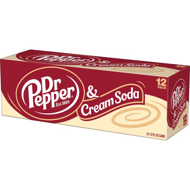 Dr Pepper Cream Soda Flavoured Soda 355ml