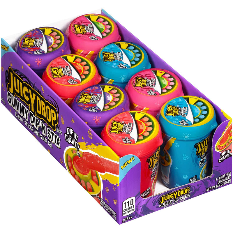 Juicy Drop Gummy Dip 'N Stix, Knock-Out Punch, Ages 4+ - 3.4 oz