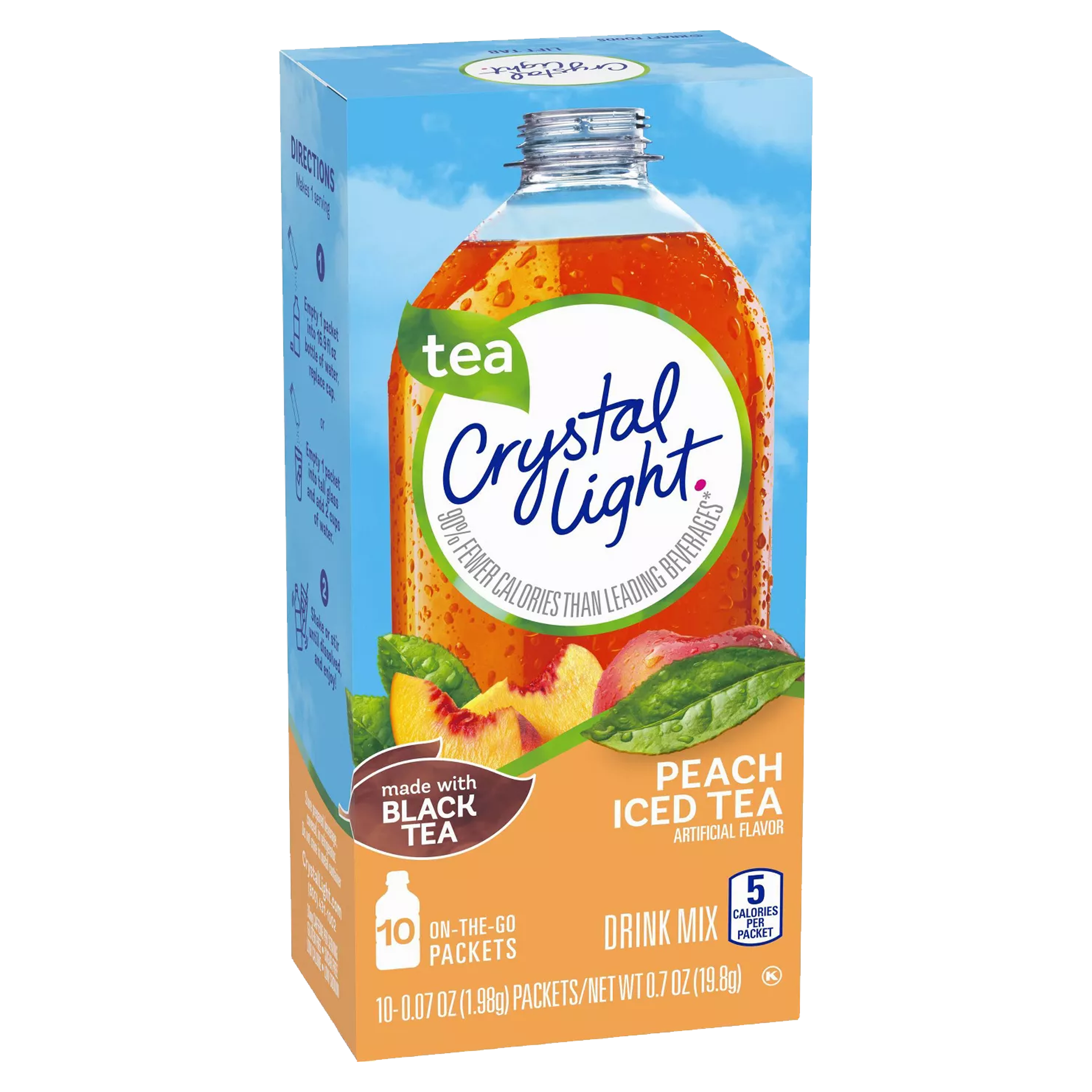 Crystal Light On The Go Peach Iced Tea Drink Mix 19.8g