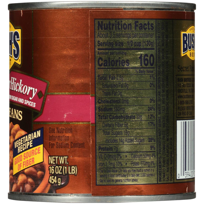 Bush's Brown Sugar & Hickory Baked Beans 454g sold by American Grocer in the UK