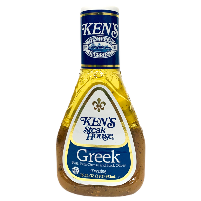 Ken's Steak House Greek with Feta Cheese and Black Olive Dressing 473ml