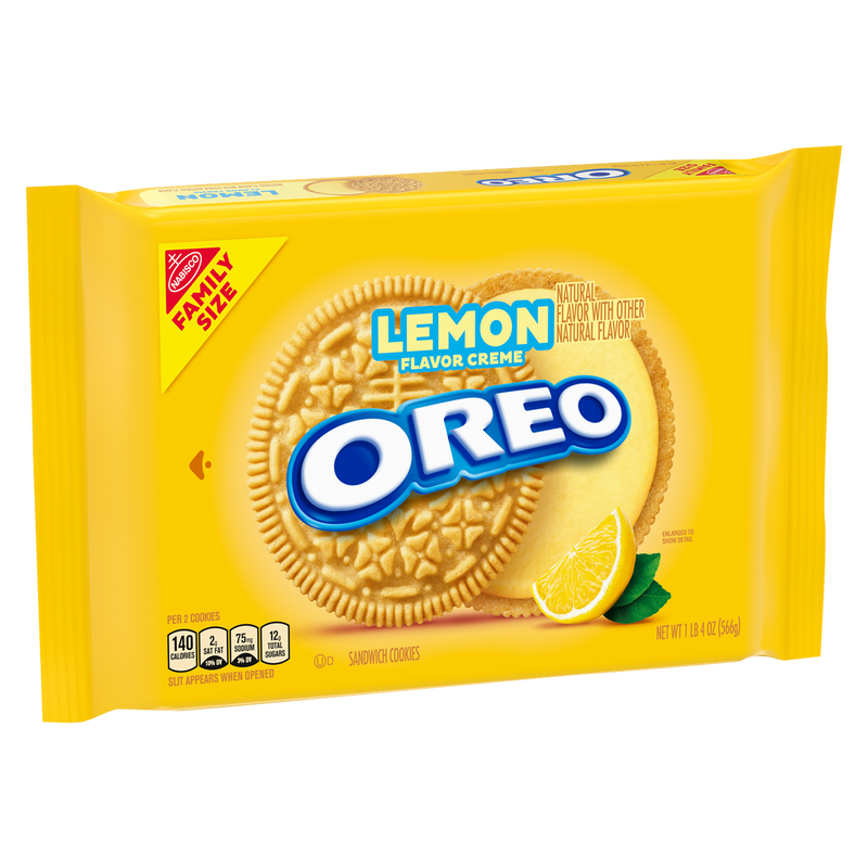 Nabisco Oreo Golden Lemon Creme Sandwich Cookies 530g-Family Size(Best Before Date 20/08/2024)