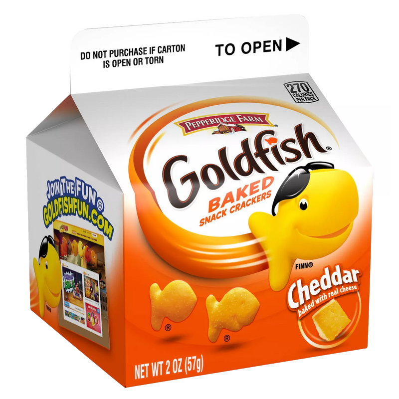 Pepperidge Farm Goldfish Cheddar Baked Snack Crackers Cartons 57g