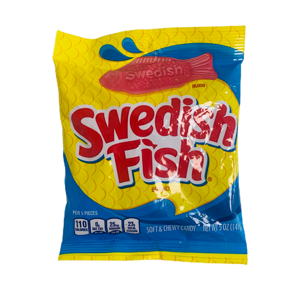 Swedish Fish Red Soft & Chewy Candy Peg Bag 141g