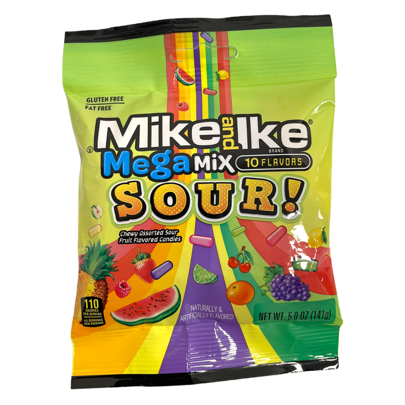 Mike and Ike Mega Mix Sour! Peg Bag 141g