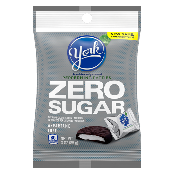 York Zero Sugar Dark Chocolate Covered Peppermint Patties 85g